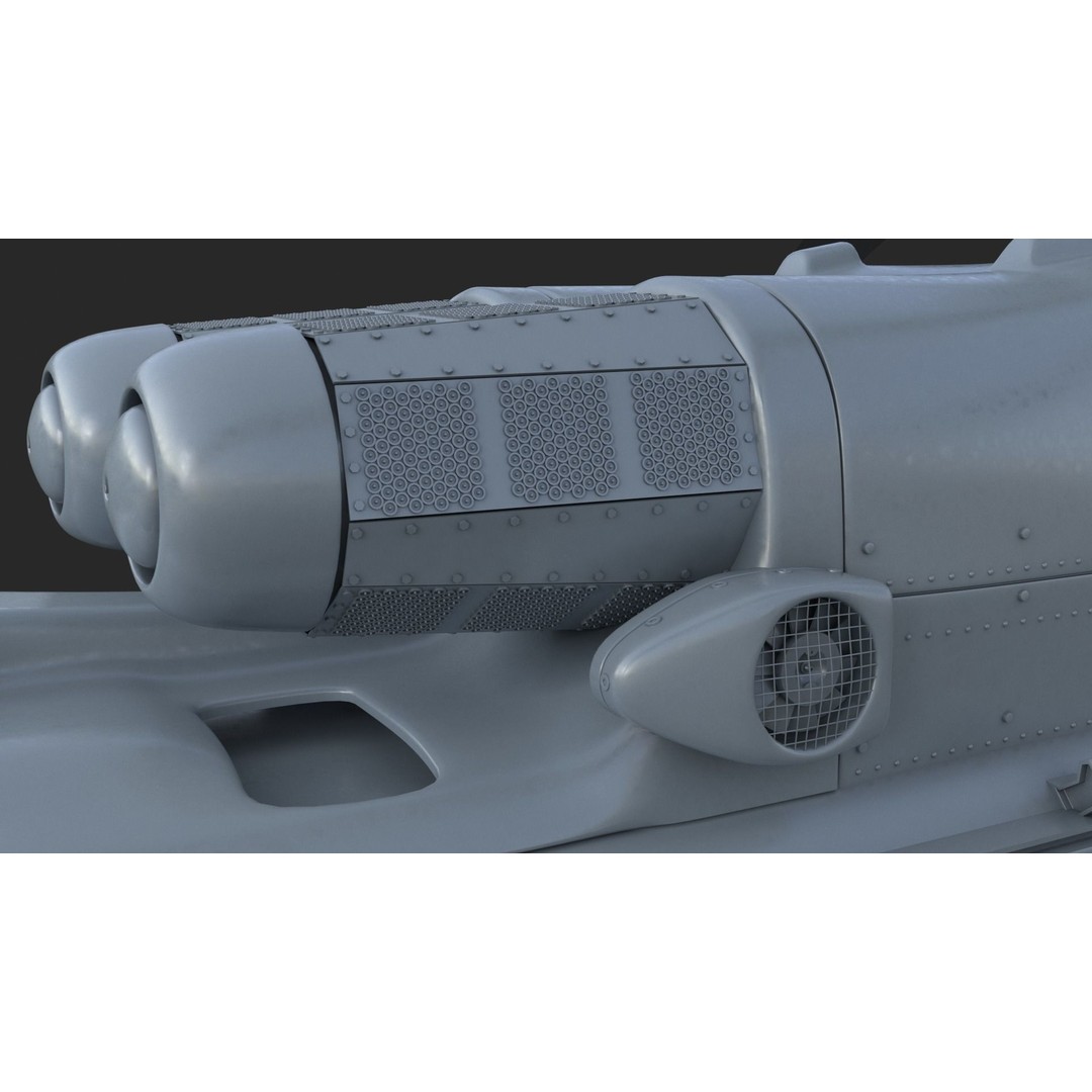 Eurocopter EC 725 Caracal 3D Model – High Poly Animated Helicopter, FBX, Blender - View 27