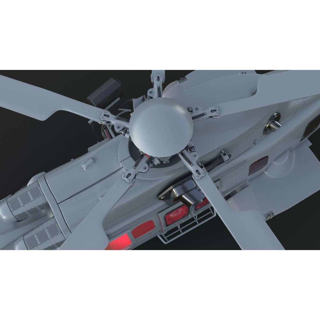 Eurocopter EC 725 Caracal 3D Model – High Poly Animated Helicopter, FBX, Blender - View 28