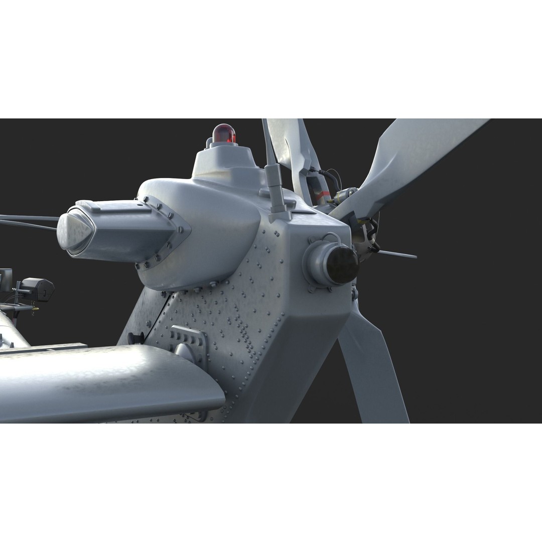 Eurocopter EC 725 Caracal 3D Model – High Poly Animated Helicopter, FBX, Blender - View 29