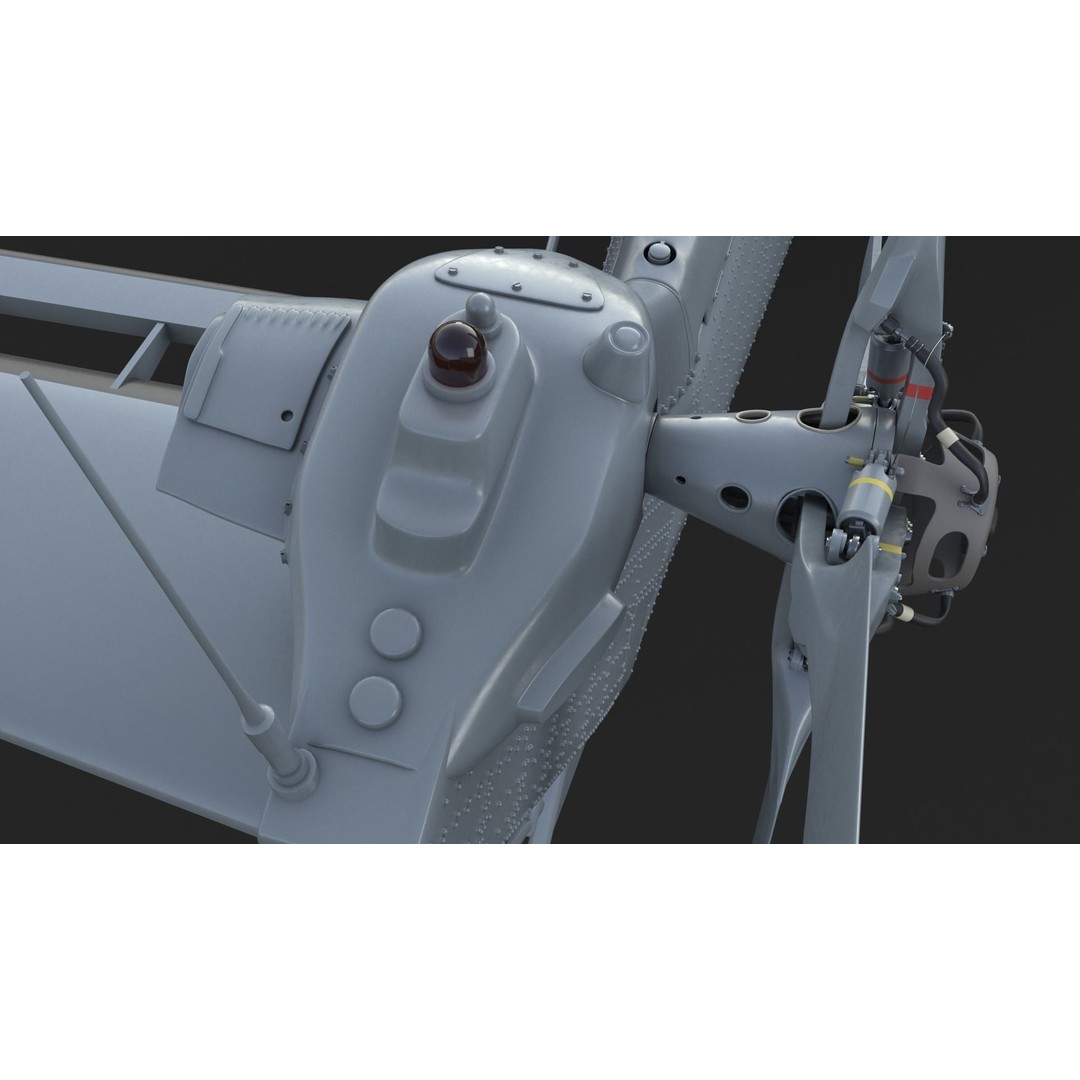Eurocopter EC 725 Caracal 3D Model – High Poly Animated Helicopter, FBX, Blender - View 30