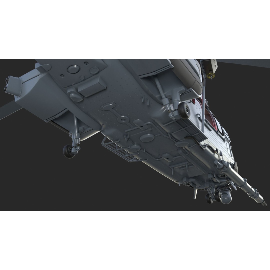 Eurocopter EC 725 Caracal 3D Model – High Poly Animated Helicopter, FBX, Blender - View 32