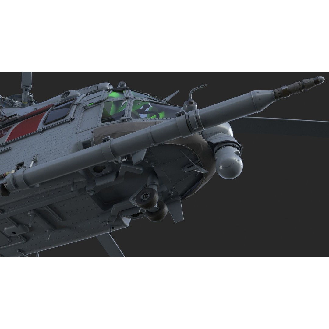 Eurocopter EC 725 Caracal 3D Model – High Poly Animated Helicopter, FBX, Blender - View 33