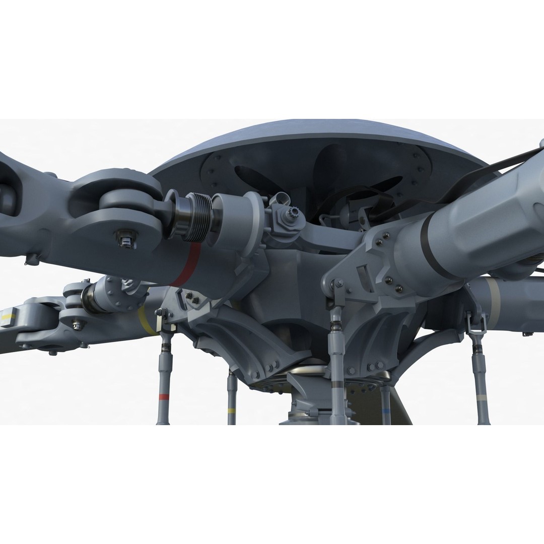 Eurocopter EC 725 Caracal 3D Model – High Poly Animated Helicopter, FBX, Blender - View 39