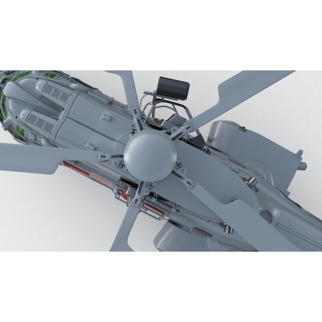Eurocopter EC 725 Caracal 3D Model – High Poly Animated Helicopter, FBX, Blender - View 40
