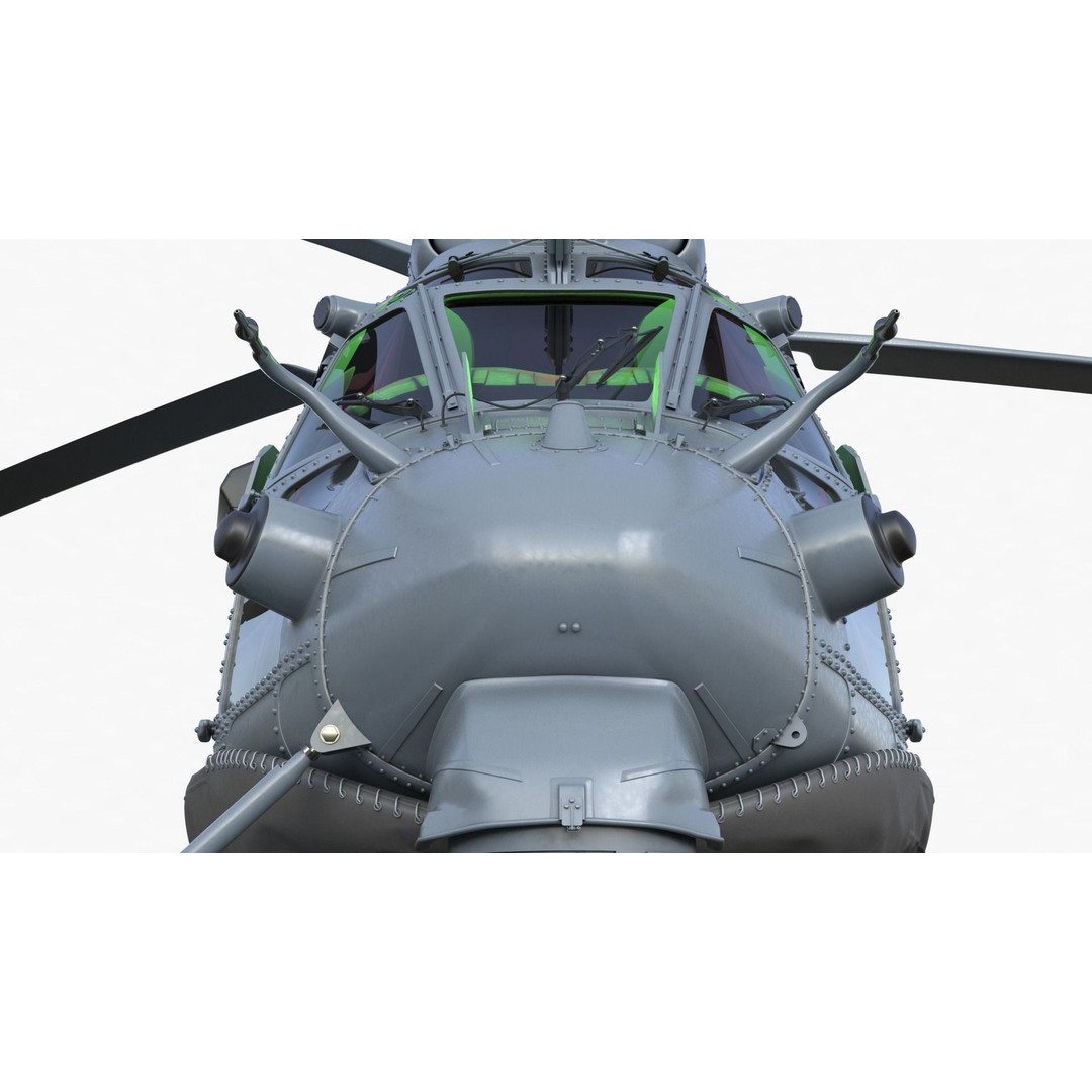 Eurocopter EC 725 Caracal 3D Model – High Poly Animated Helicopter, FBX, Blender - View 42