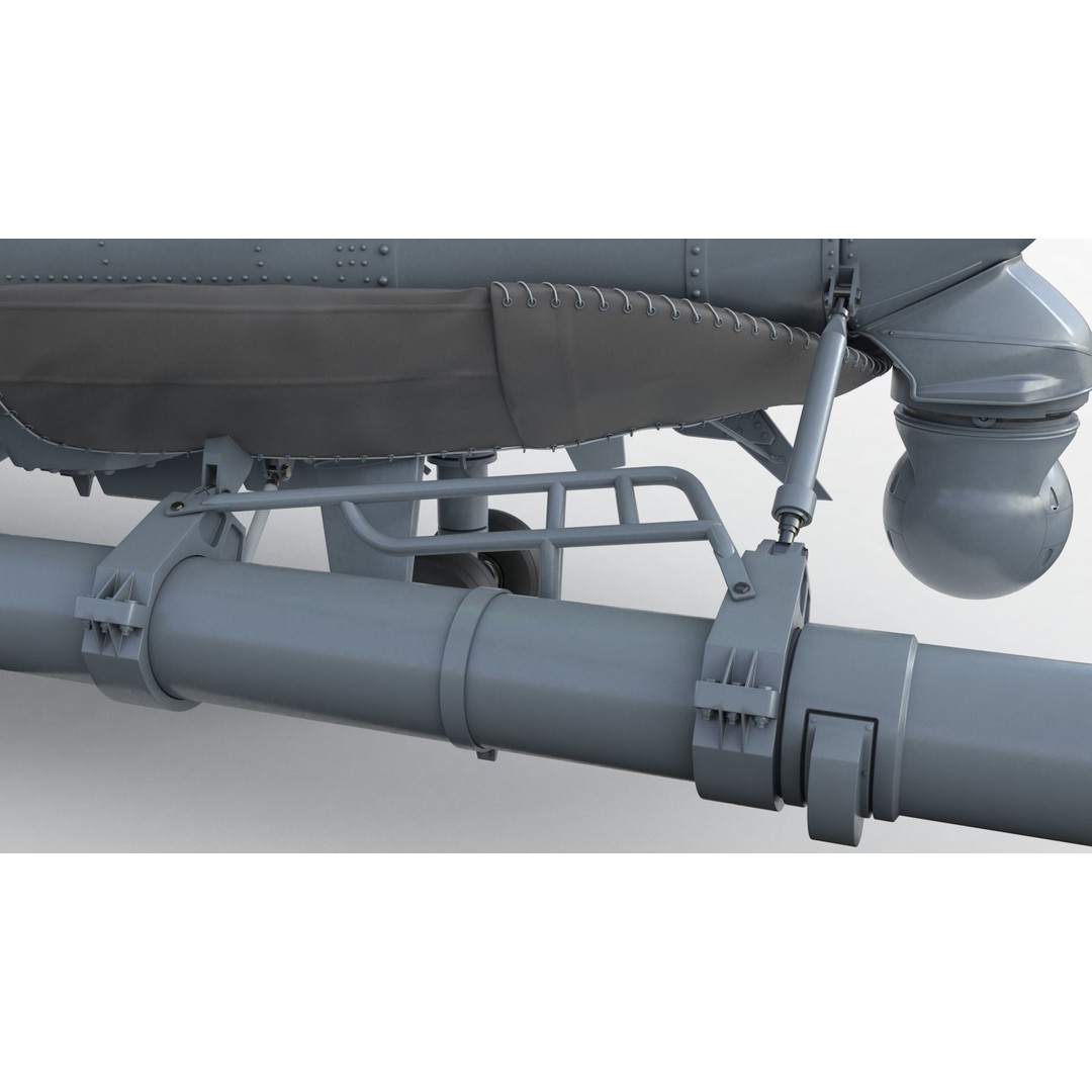 Eurocopter EC 725 Caracal 3D Model – High Poly Animated Helicopter, FBX, Blender - View 43