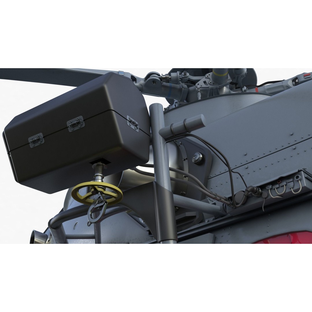 Eurocopter EC 725 Caracal 3D Model – High Poly Animated Helicopter, FBX, Blender - View 46