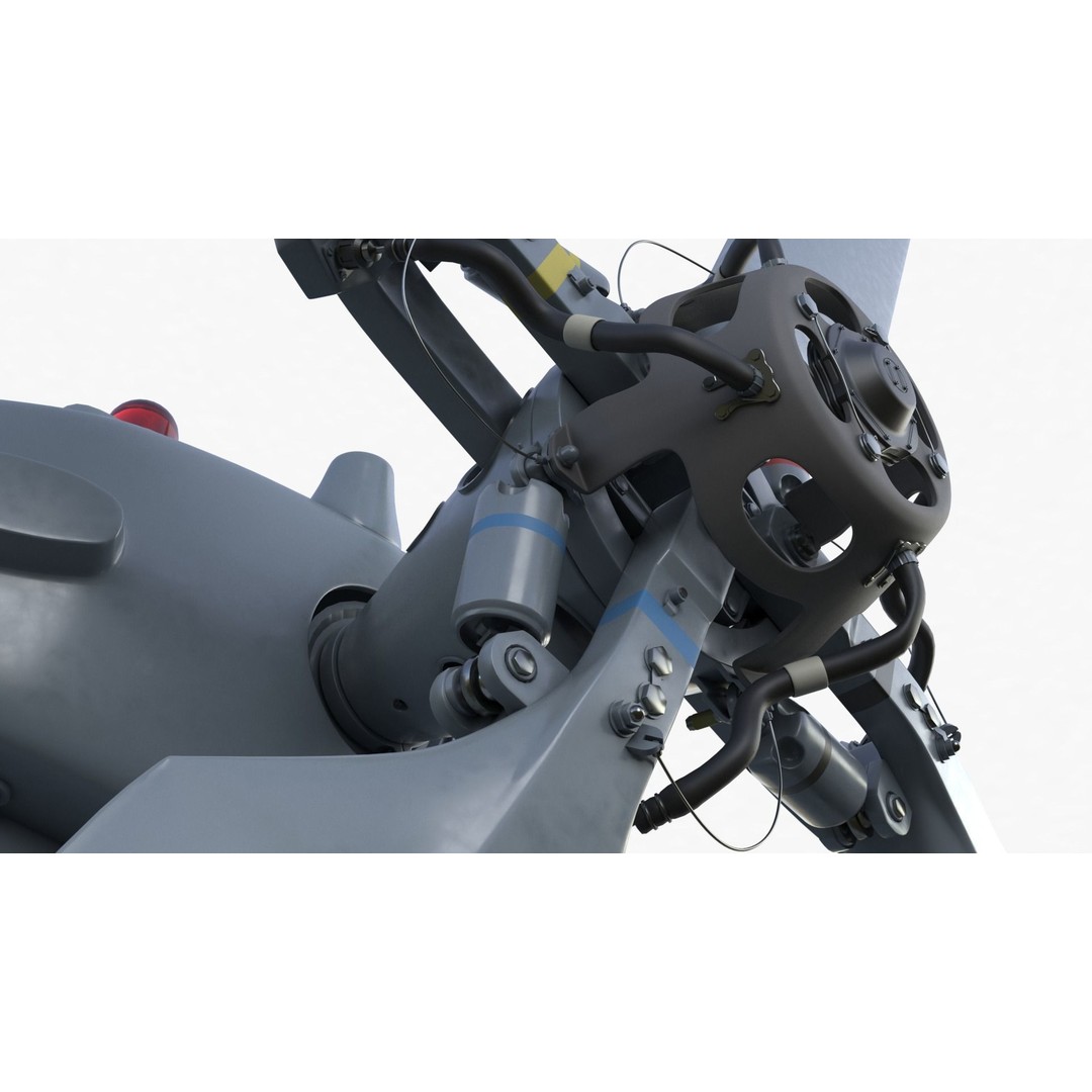Eurocopter EC 725 Caracal 3D Model – High Poly Animated Helicopter, FBX, Blender - View 48