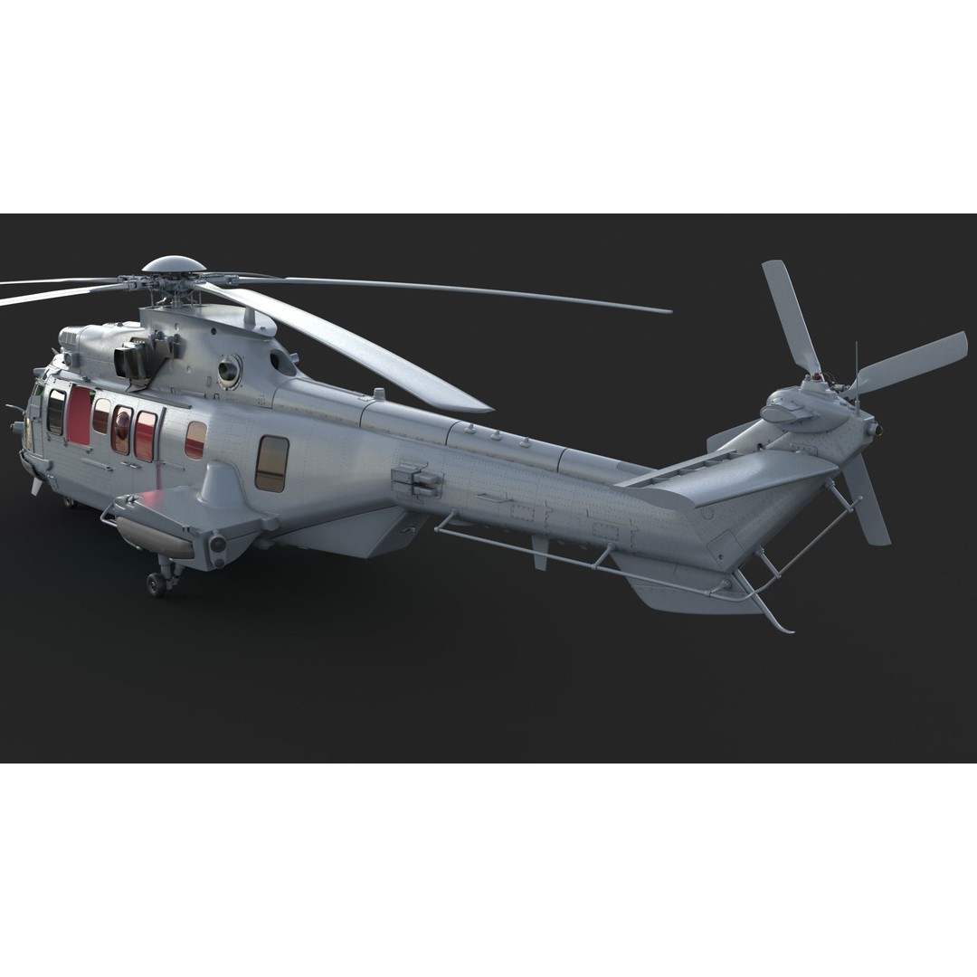 Eurocopter EC 725 Caracal 3D Model – High Poly Animated Helicopter, FBX, Blender - View 6