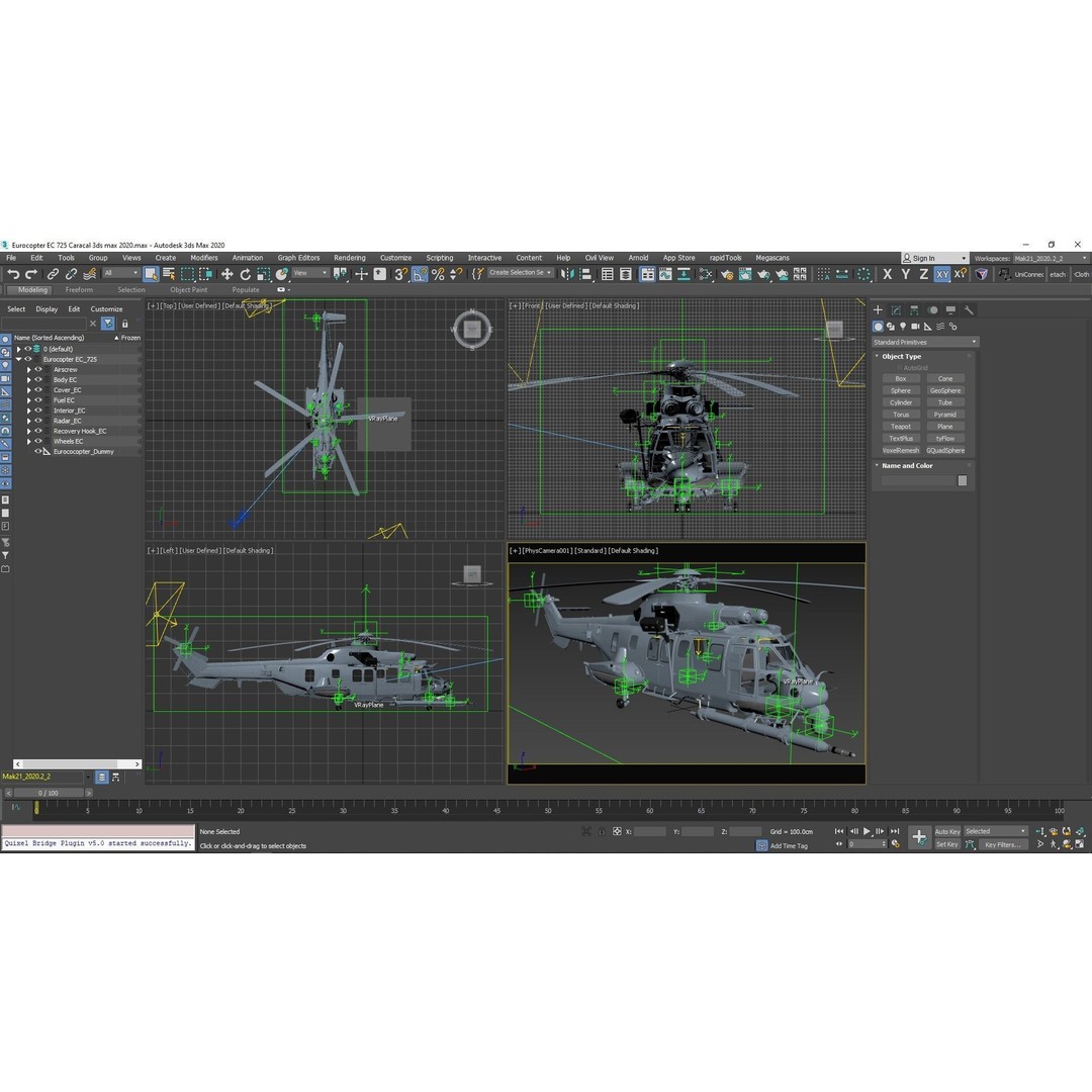 Eurocopter EC 725 Caracal 3D Model – High Poly Animated Helicopter, FBX, Blender - View 67