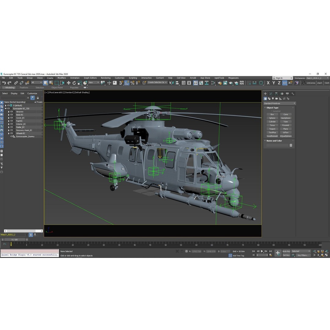 Eurocopter EC 725 Caracal 3D Model – High Poly Animated Helicopter, FBX, Blender - View 68