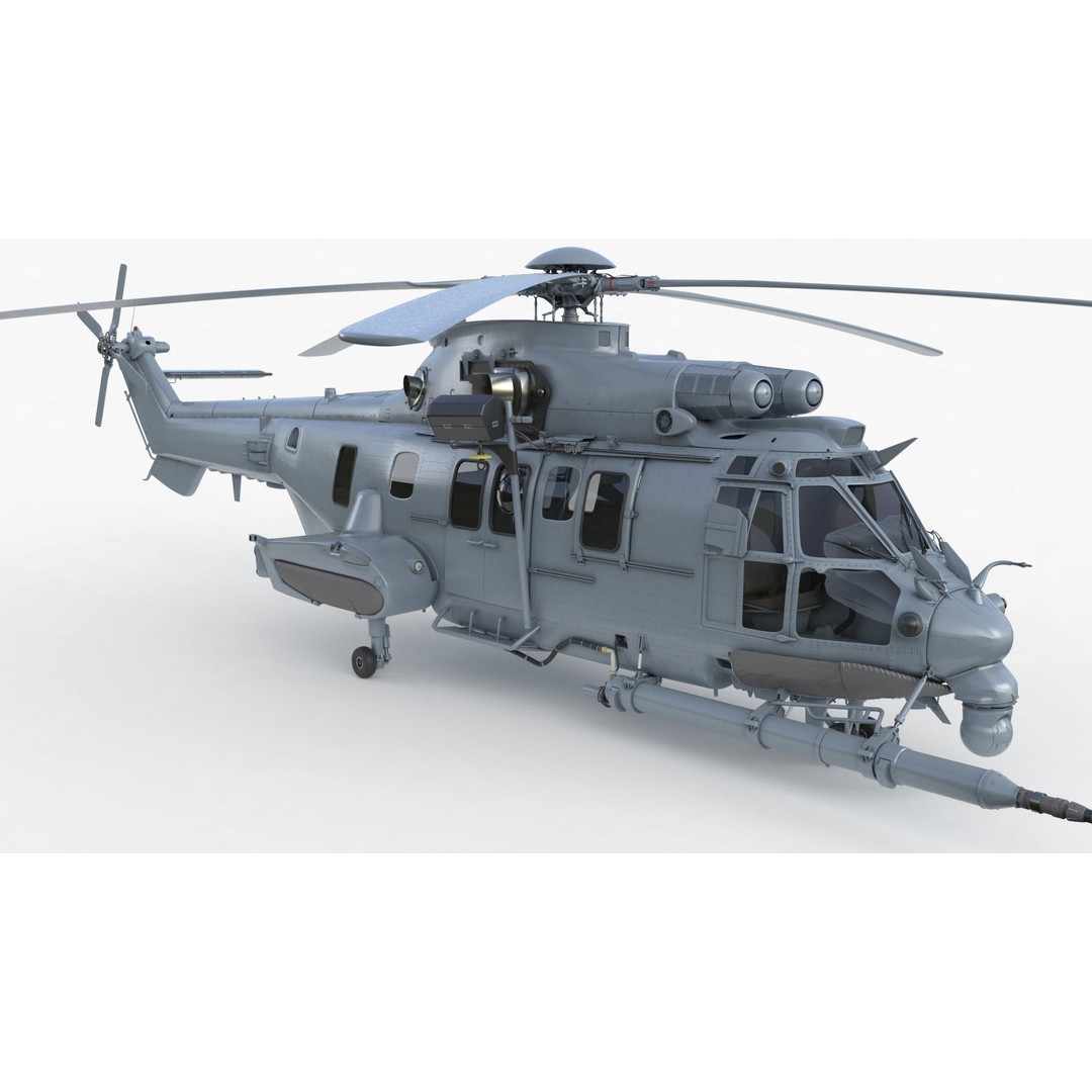 Eurocopter EC 725 Caracal 3D Model – High Poly Animated Helicopter, FBX, Blender - View 76