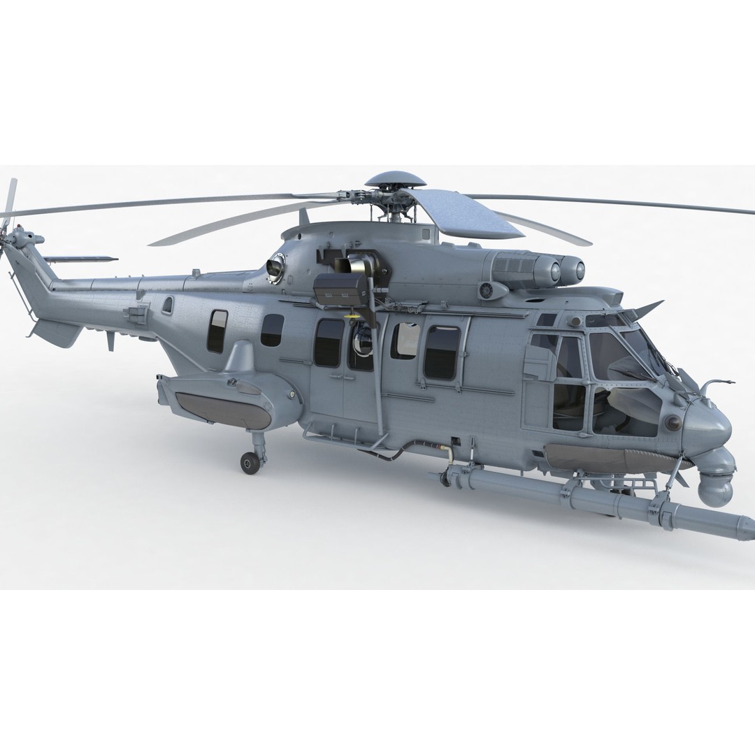 Eurocopter EC 725 Caracal 3D Model – High Poly Animated Helicopter, FBX, Blender - View 77