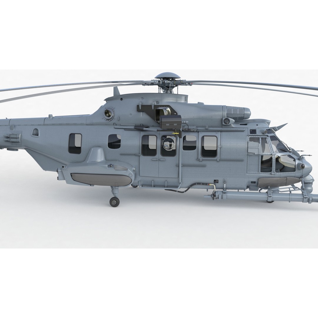 Eurocopter EC 725 Caracal 3D Model – High Poly Animated Helicopter, FBX, Blender - View 80