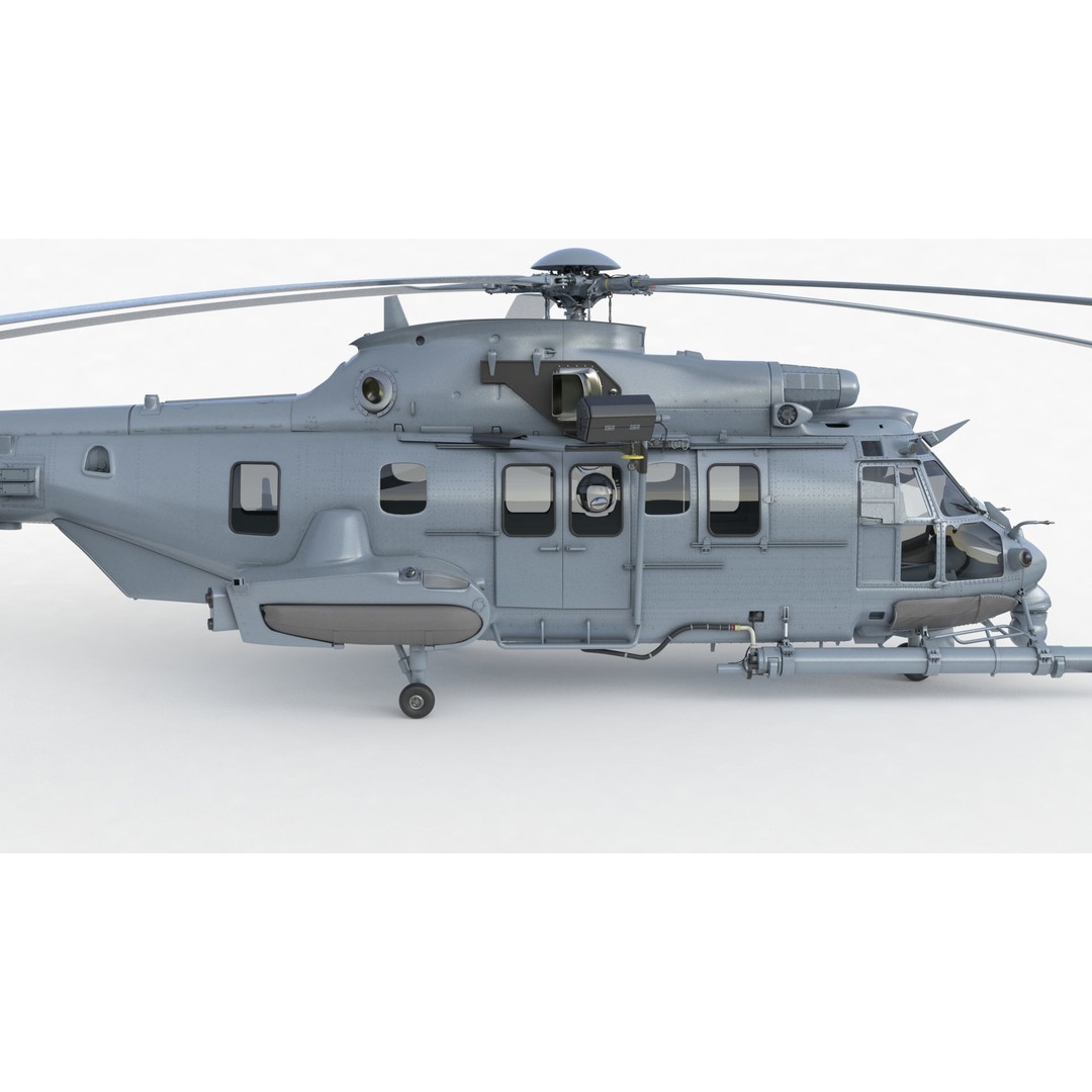 Eurocopter EC 725 Caracal 3D Model – High Poly Animated Helicopter, FBX, Blender - View 81