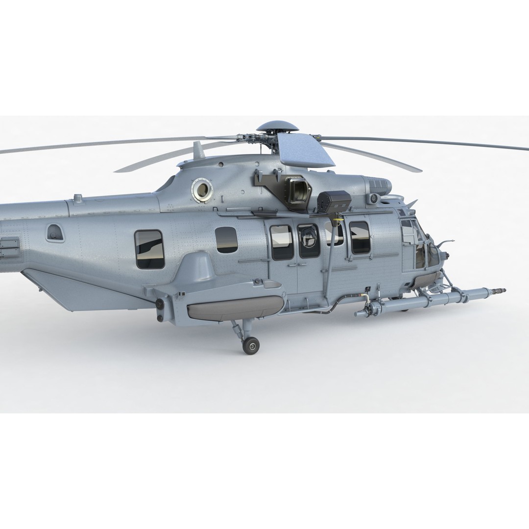 Eurocopter EC 725 Caracal 3D Model – High Poly Animated Helicopter, FBX, Blender - View 84