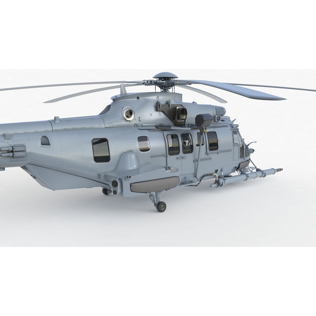 Eurocopter EC 725 Caracal 3D Model – High Poly Animated Helicopter, FBX, Blender - View 85