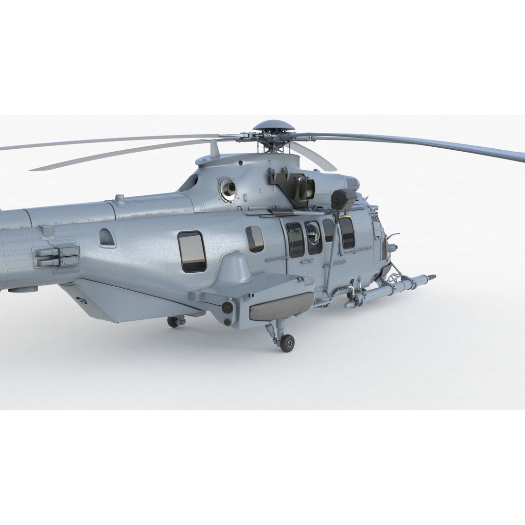 Eurocopter EC 725 Caracal 3D Model – High Poly Animated Helicopter, FBX, Blender - View 86