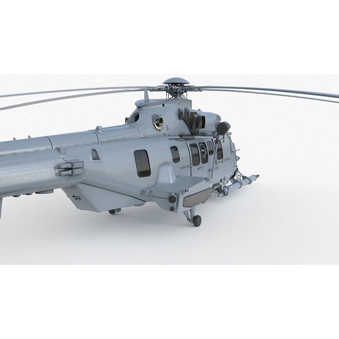 Eurocopter EC 725 Caracal 3D Model – High Poly Animated Helicopter, FBX, Blender - View 87