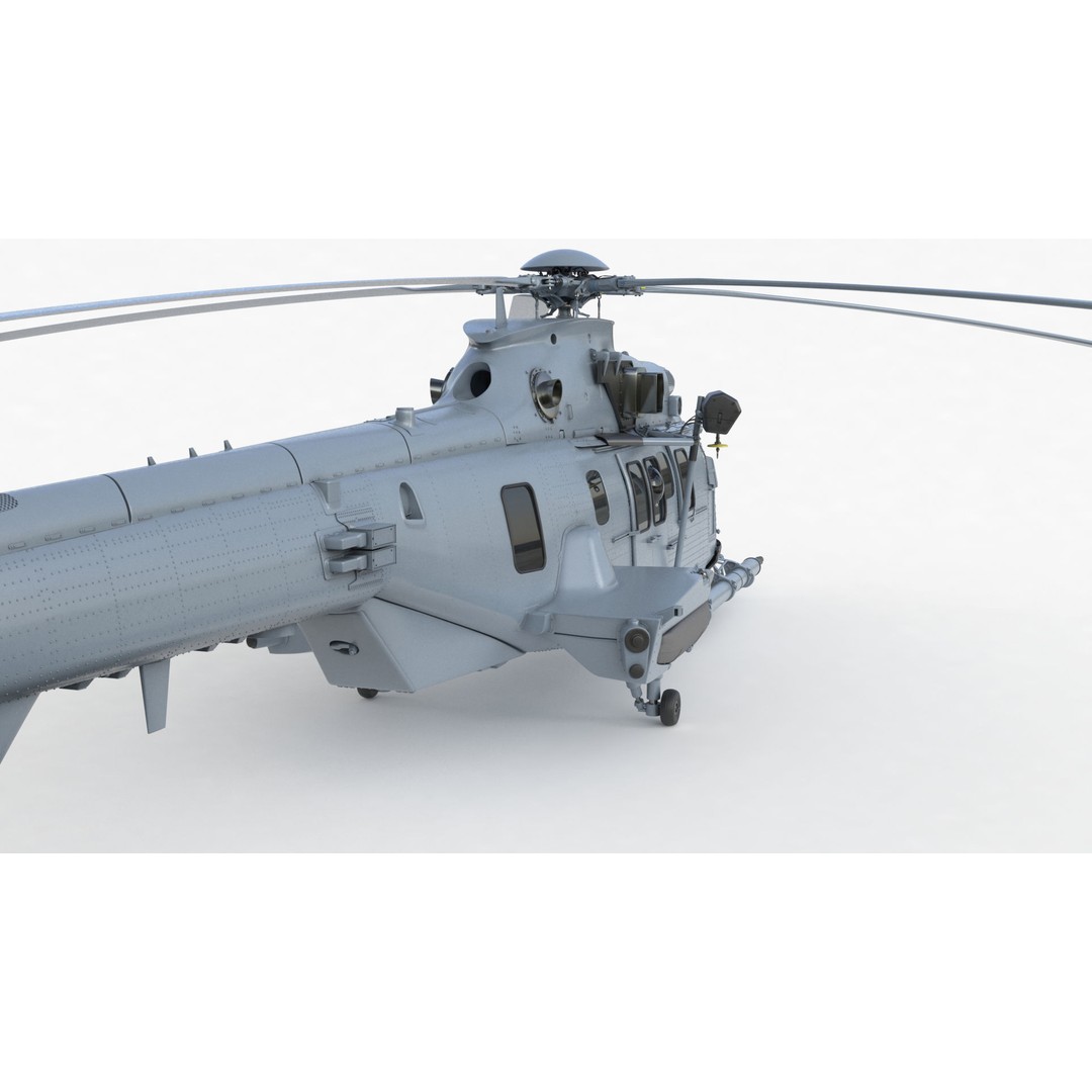 Eurocopter EC 725 Caracal 3D Model – High Poly Animated Helicopter, FBX, Blender - View 88