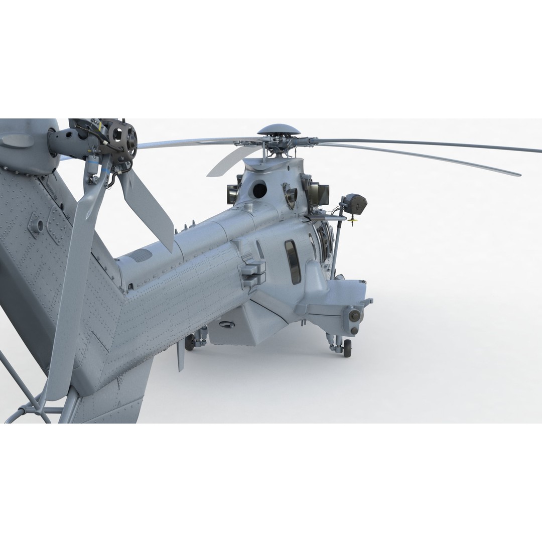Eurocopter EC 725 Caracal 3D Model – High Poly Animated Helicopter, FBX, Blender - View 89