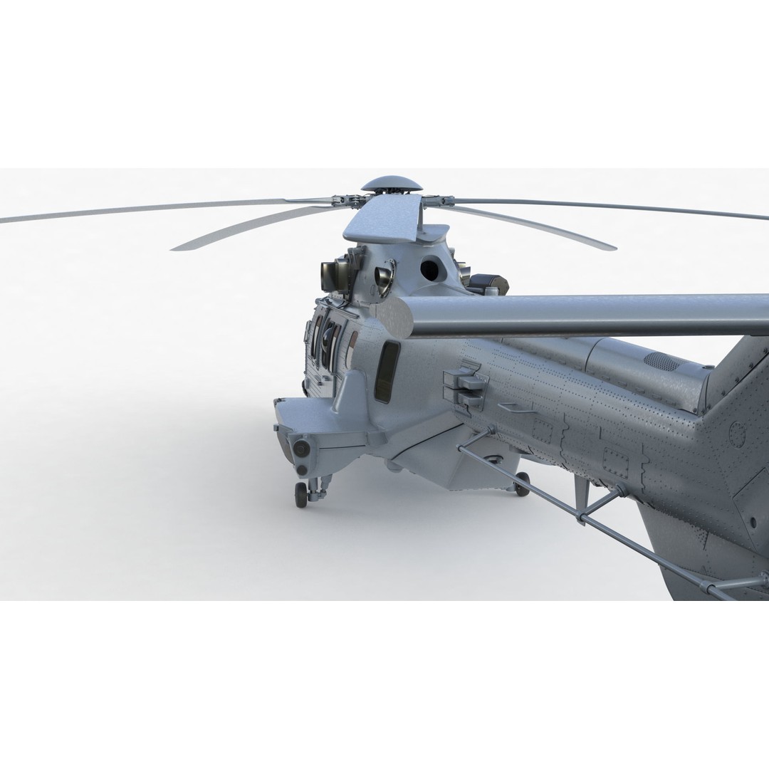 Eurocopter EC 725 Caracal 3D Model – High Poly Animated Helicopter, FBX, Blender - View 91