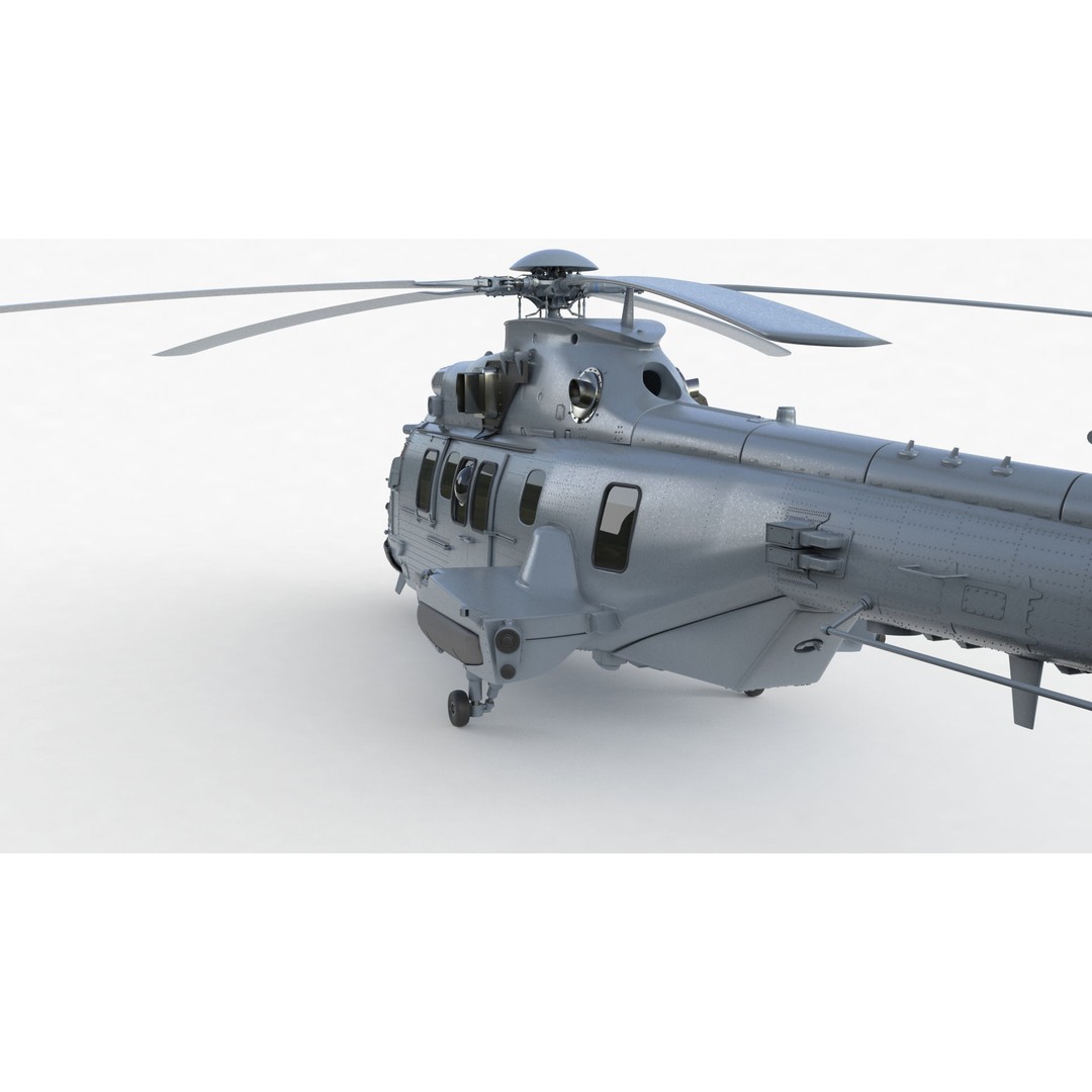 Eurocopter EC 725 Caracal 3D Model – High Poly Animated Helicopter, FBX, Blender - View 92