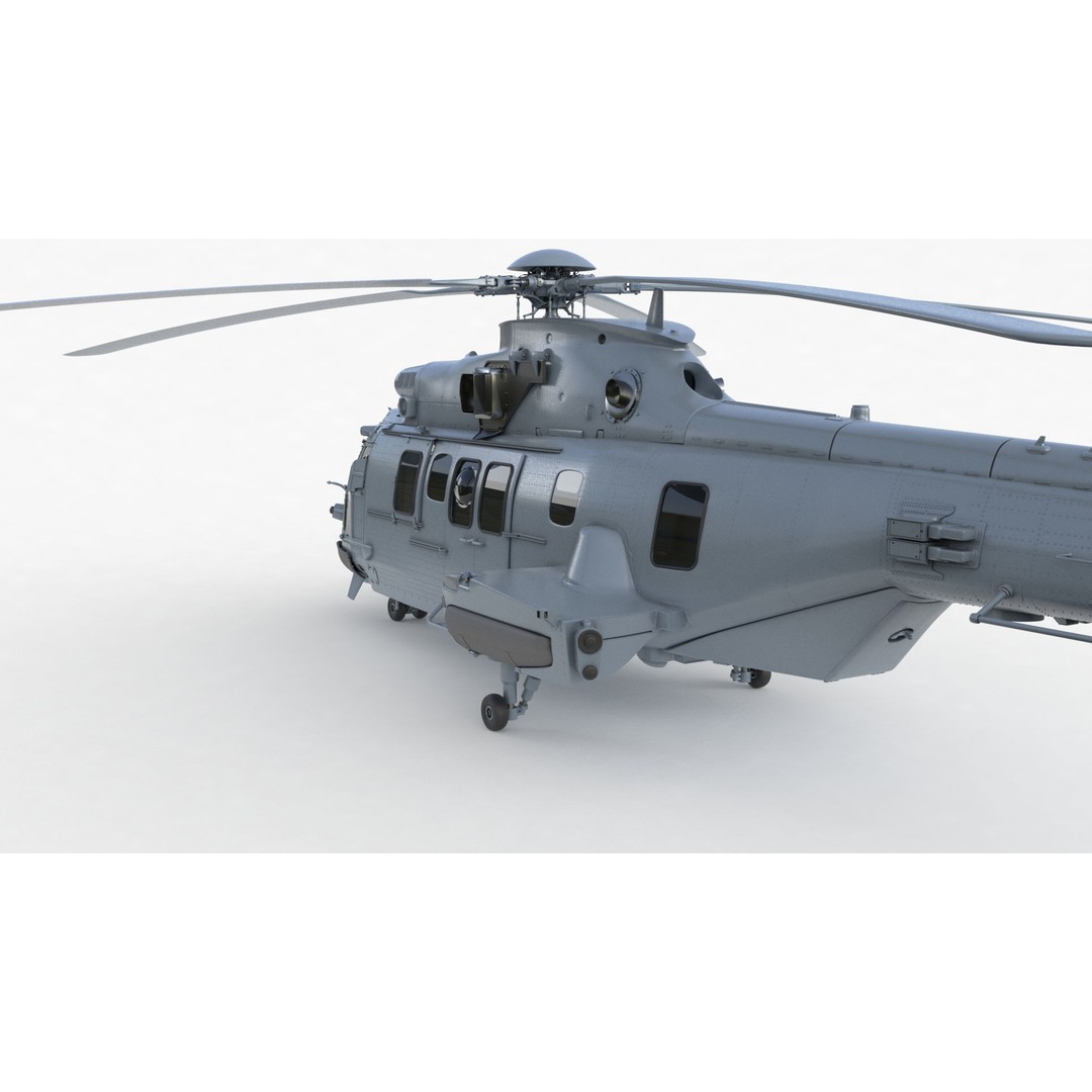 Eurocopter EC 725 Caracal 3D Model – High Poly Animated Helicopter, FBX, Blender - View 93