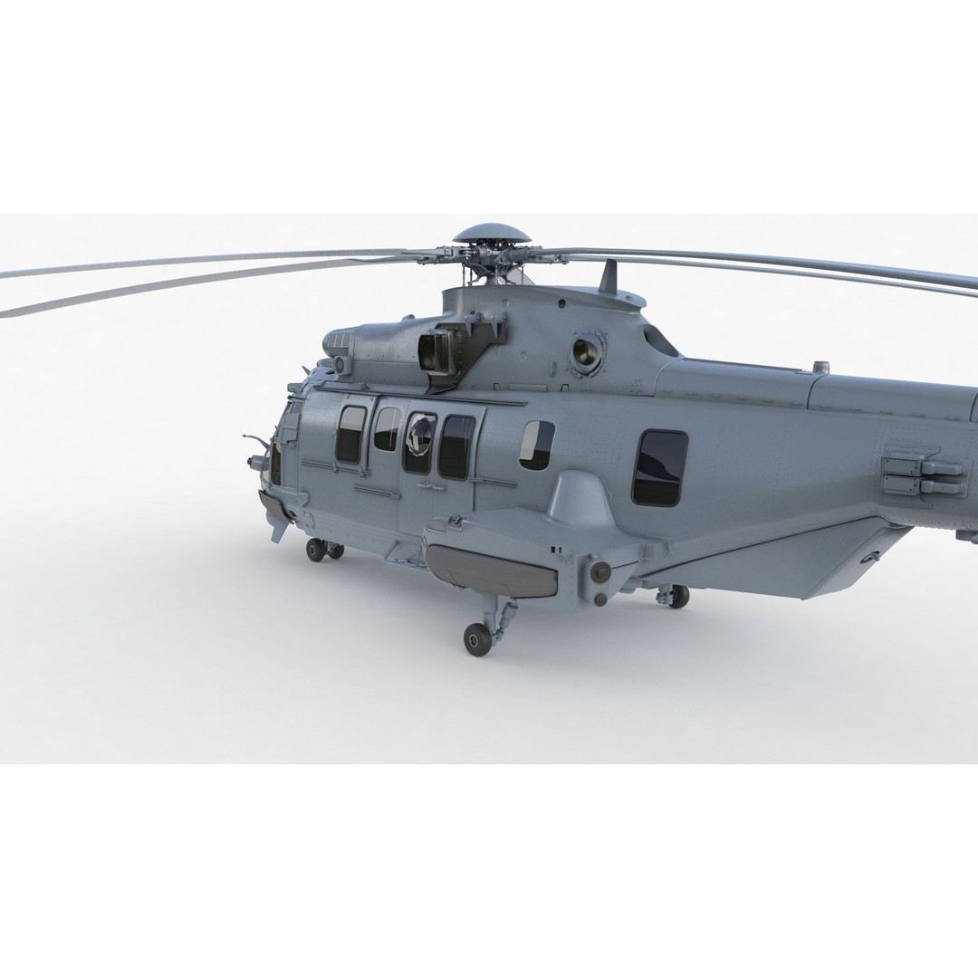 Eurocopter EC 725 Caracal 3D Model – High Poly Animated Helicopter, FBX, Blender - View 94