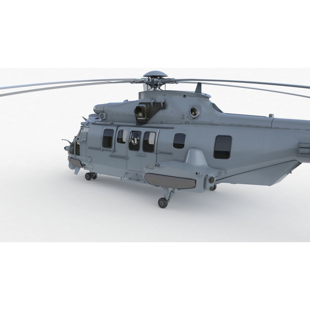 Eurocopter EC 725 Caracal 3D Model – High Poly Animated Helicopter, FBX, Blender - View 95
