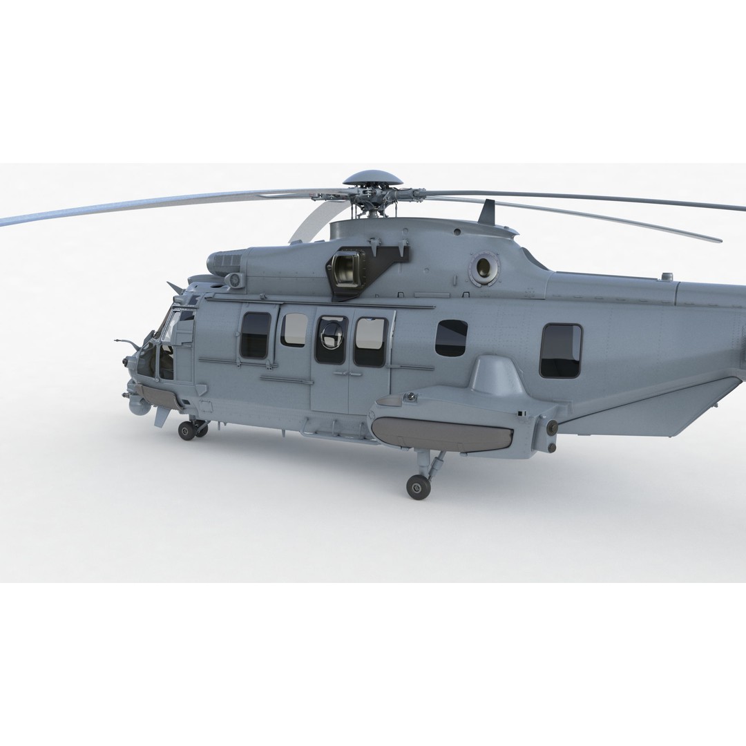 Eurocopter EC 725 Caracal 3D Model – High Poly Animated Helicopter, FBX, Blender - View 96