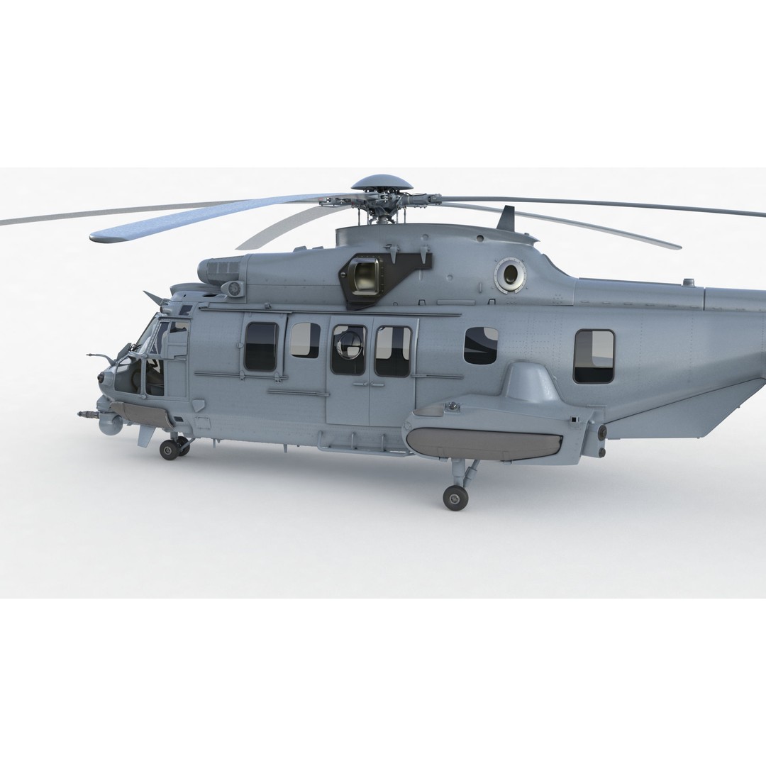 Eurocopter EC 725 Caracal 3D Model – High Poly Animated Helicopter, FBX, Blender - View 97