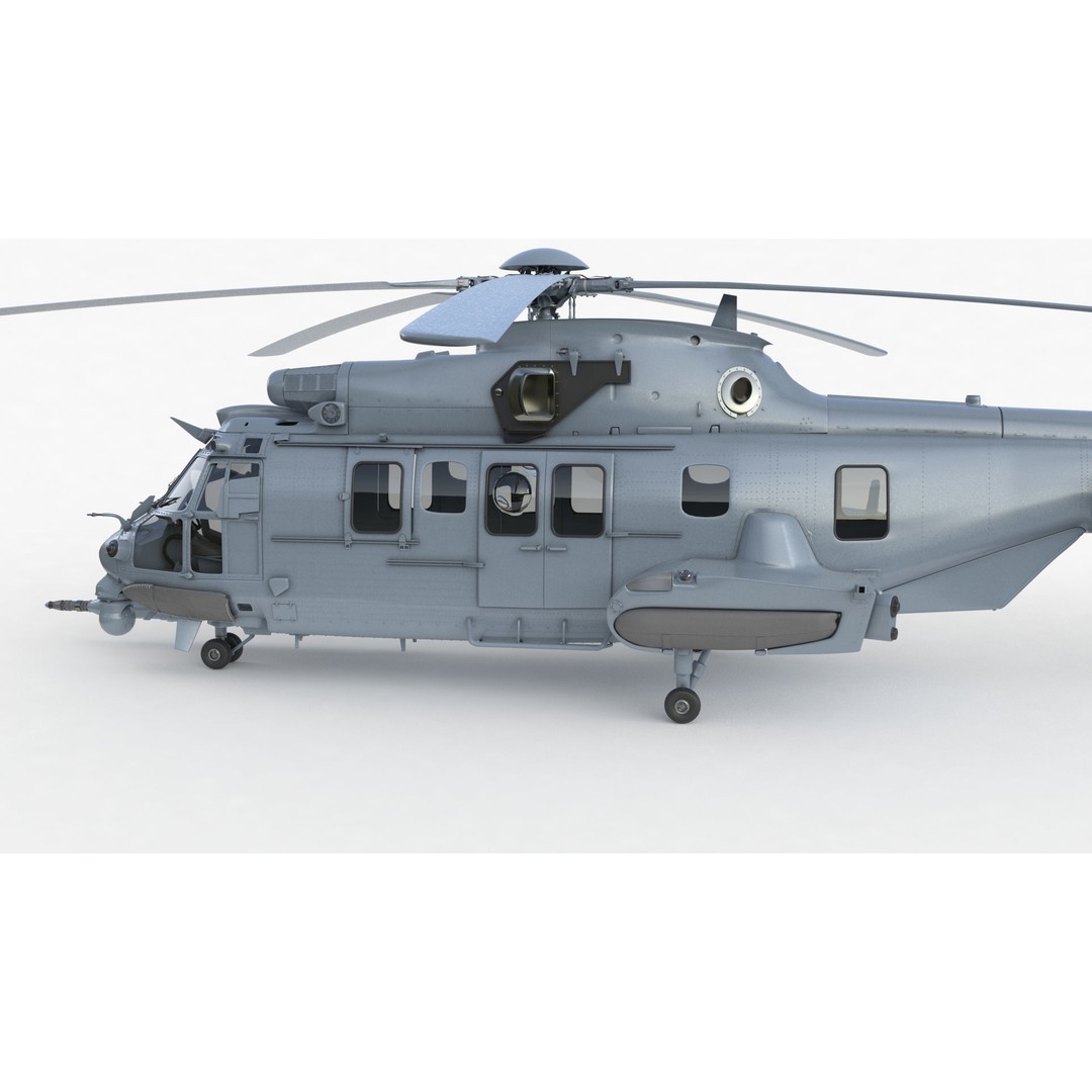 Eurocopter EC 725 Caracal 3D Model – High Poly Animated Helicopter, FBX, Blender - View 98