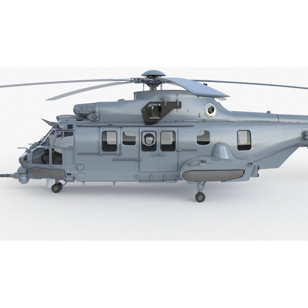Eurocopter EC 725 Caracal 3D Model – High Poly Animated Helicopter, FBX, Blender - View 99