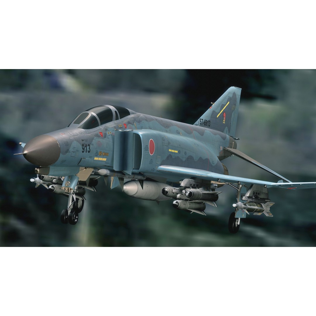 F4 Phantom 2 3D Model – Low Poly Military Aircraft, Rigged, Blender - View 11