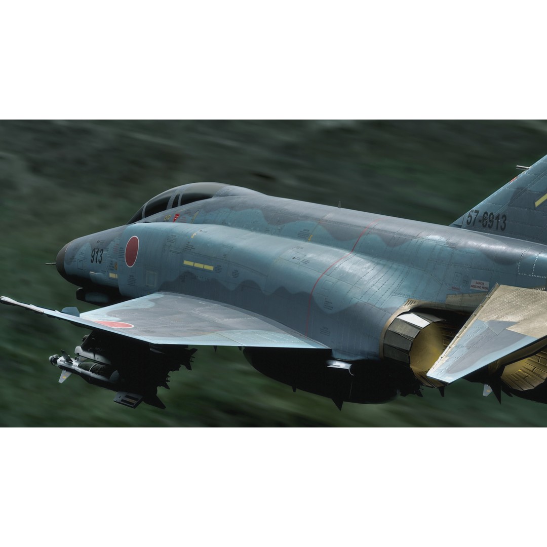 F4 Phantom 2 3D Model – Low Poly Military Aircraft, Rigged, Blender - View 6