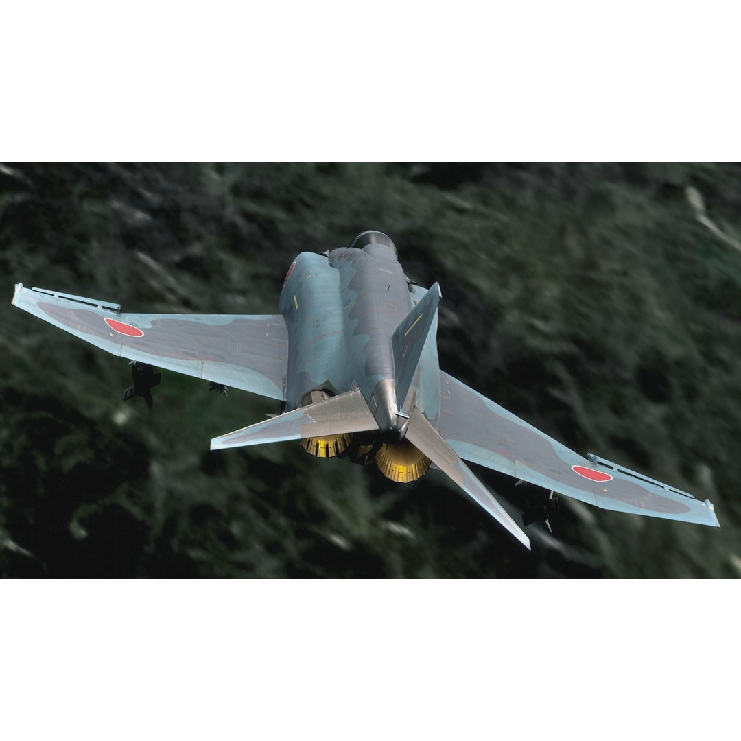 F4 Phantom 2 3D Model – Low Poly Military Aircraft, Rigged, Blender - View 8