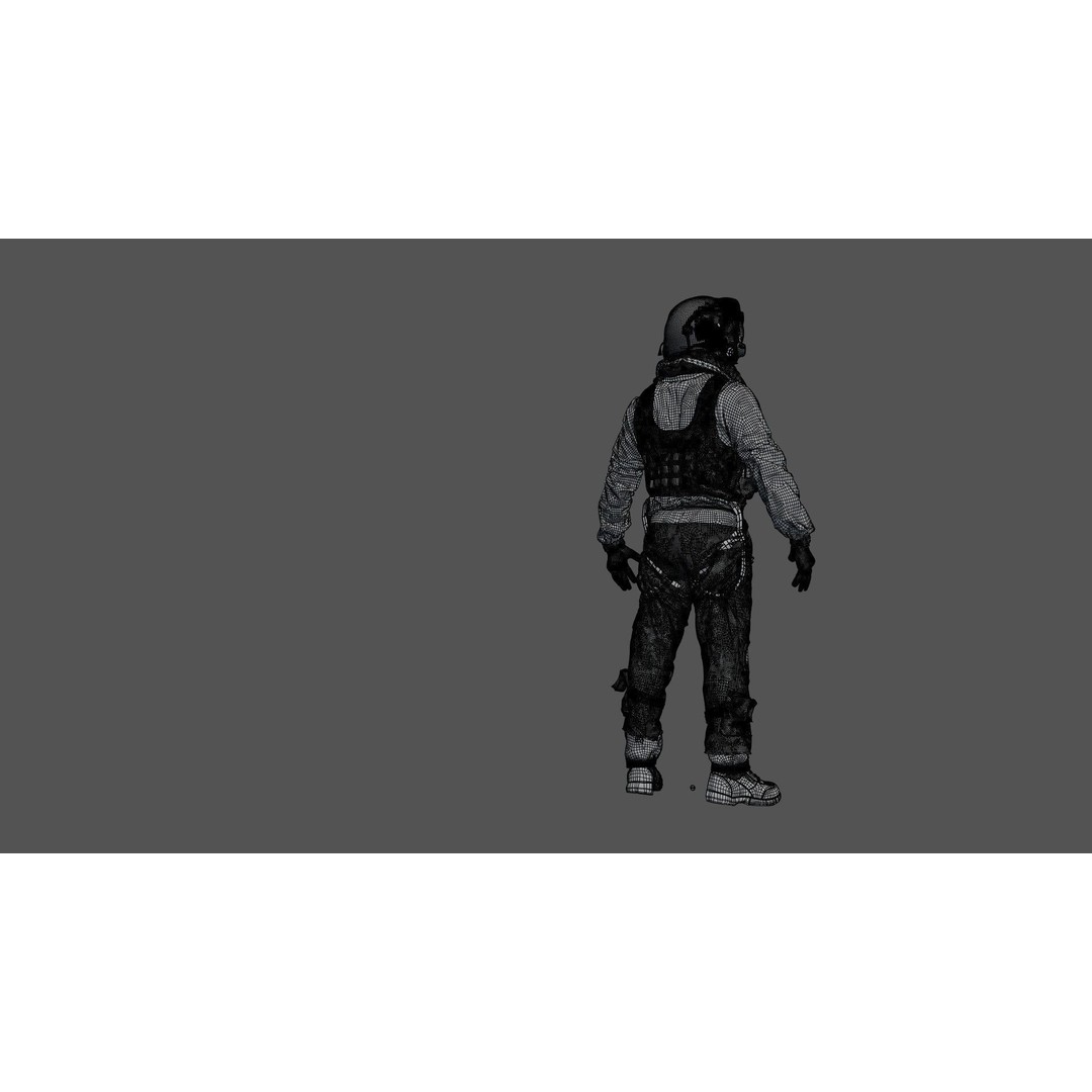 F35 Pilot 3D Model – High Poly Game-Ready Character, PBR Textures - View 20