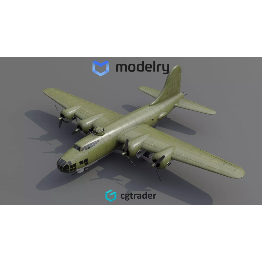 Tactical Bomber 3D Model – High Poly Military Aircraft, FBX - View 2