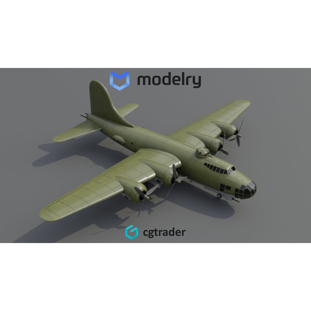 Tactical Bomber 3D Model – High Poly Military Aircraft, FBX - View 3