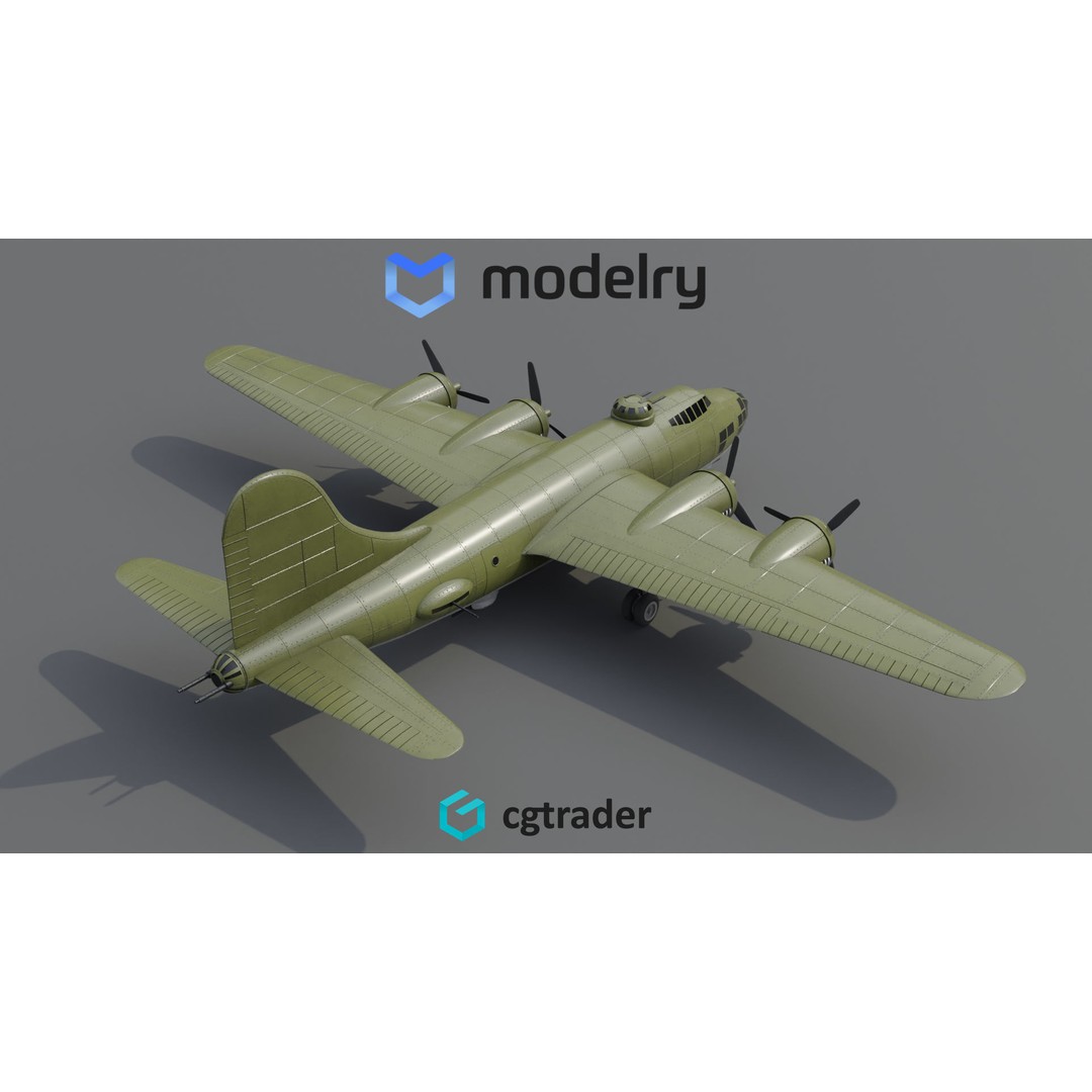 Tactical Bomber 3D Model – High Poly Military Aircraft, FBX - View 4