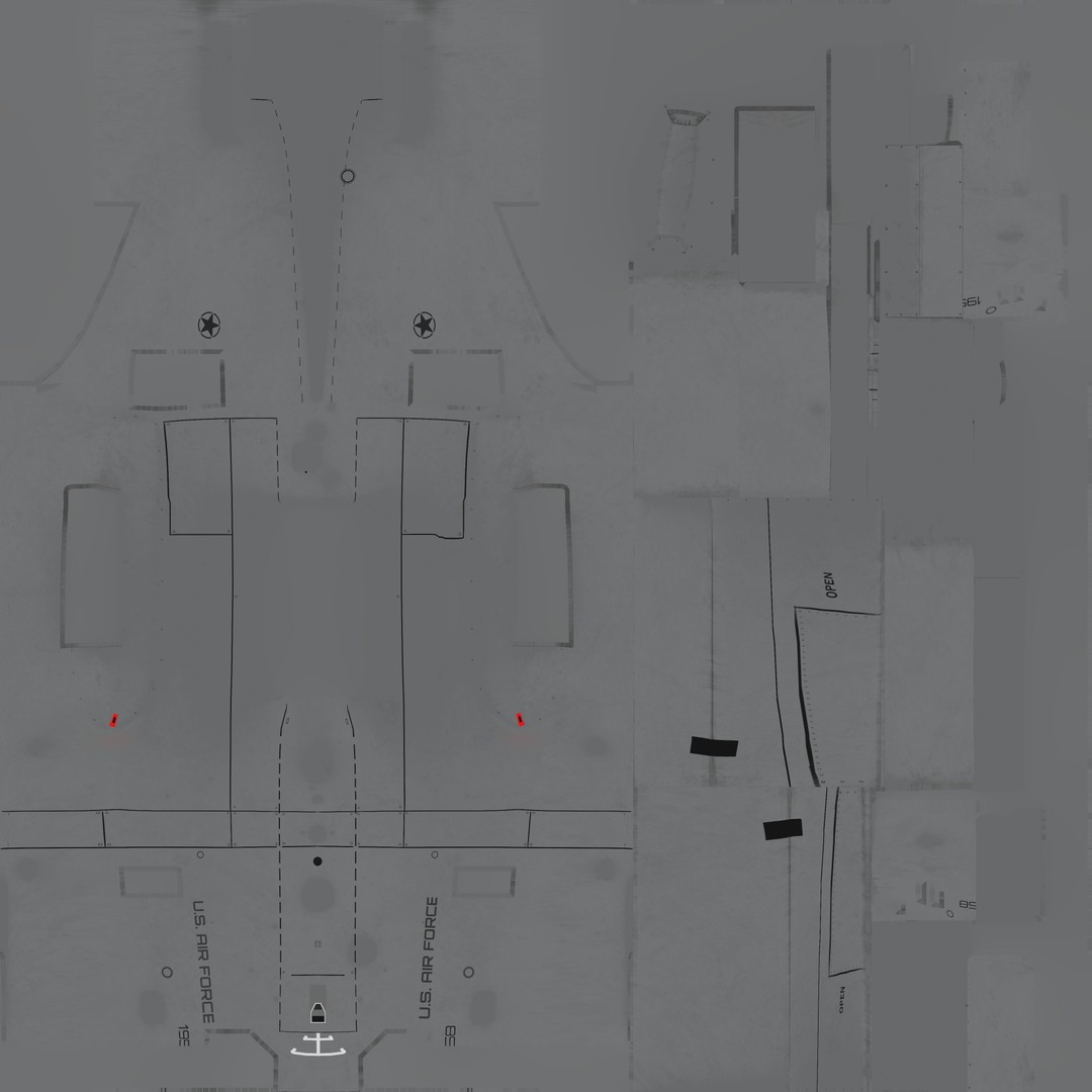 Lockheed Martin EC-130J 3D Model – Low Poly Military Aircraft, FBX - View 101