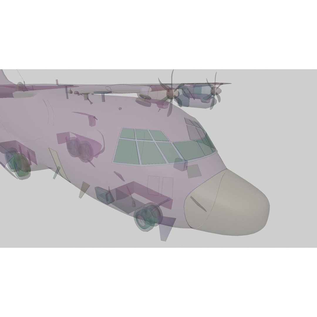 Lockheed Martin EC-130J 3D Model – Low Poly Military Aircraft, FBX - View 106