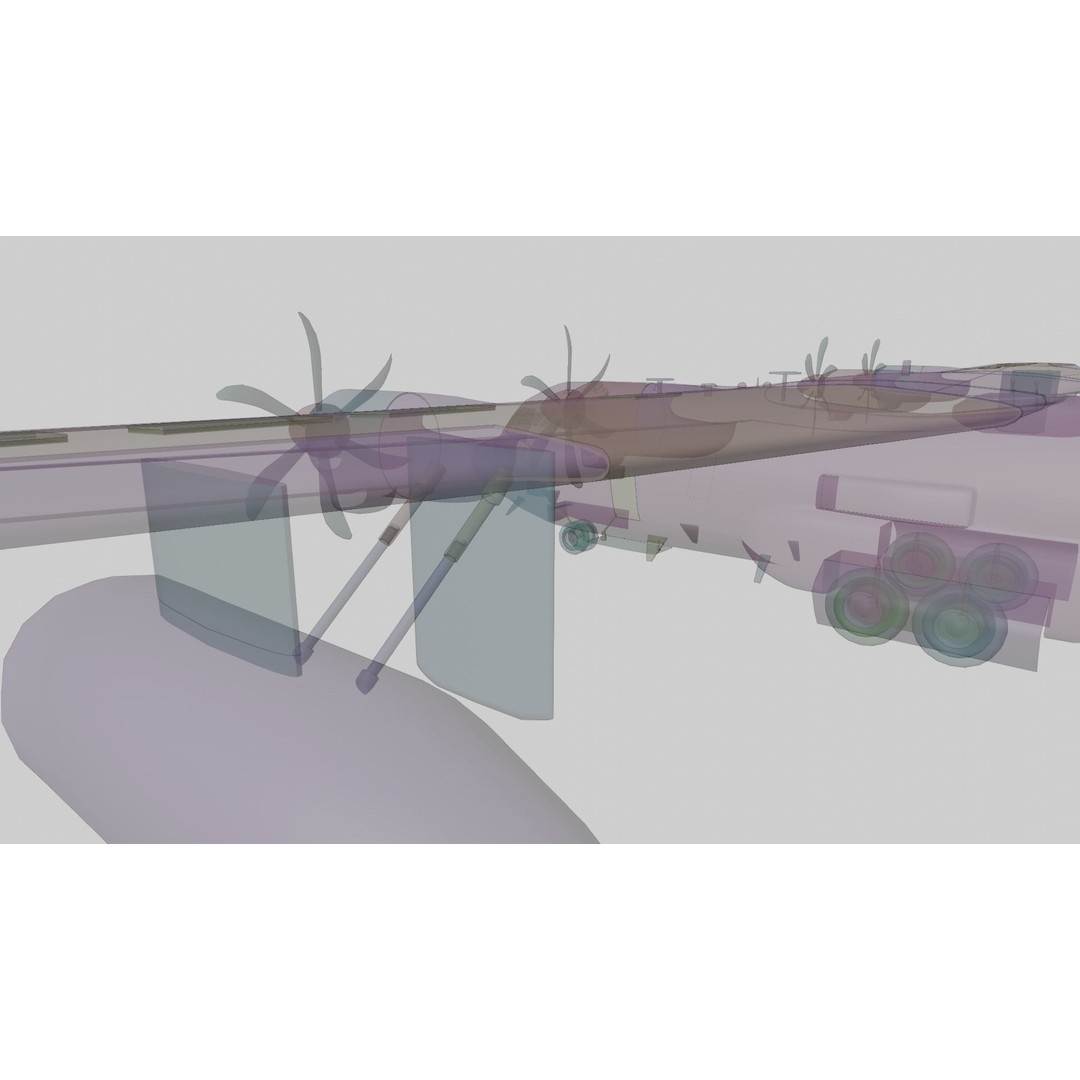 Lockheed Martin EC-130J 3D Model – Low Poly Military Aircraft, FBX - View 108