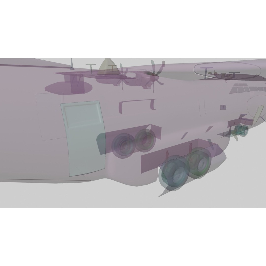 Lockheed Martin EC-130J 3D Model – Low Poly Military Aircraft, FBX - View 110