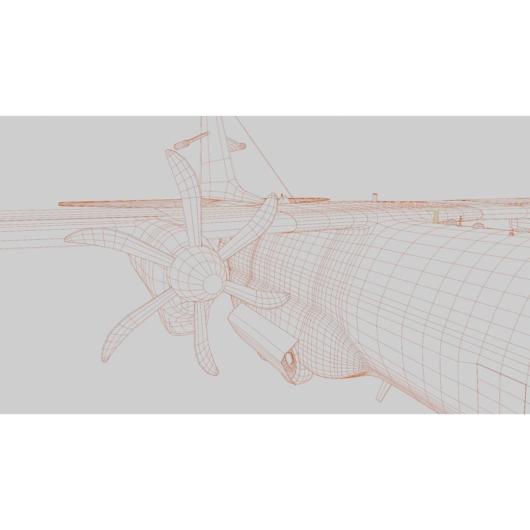 Lockheed Martin EC-130J 3D Model – Low Poly Military Aircraft, FBX - View 111