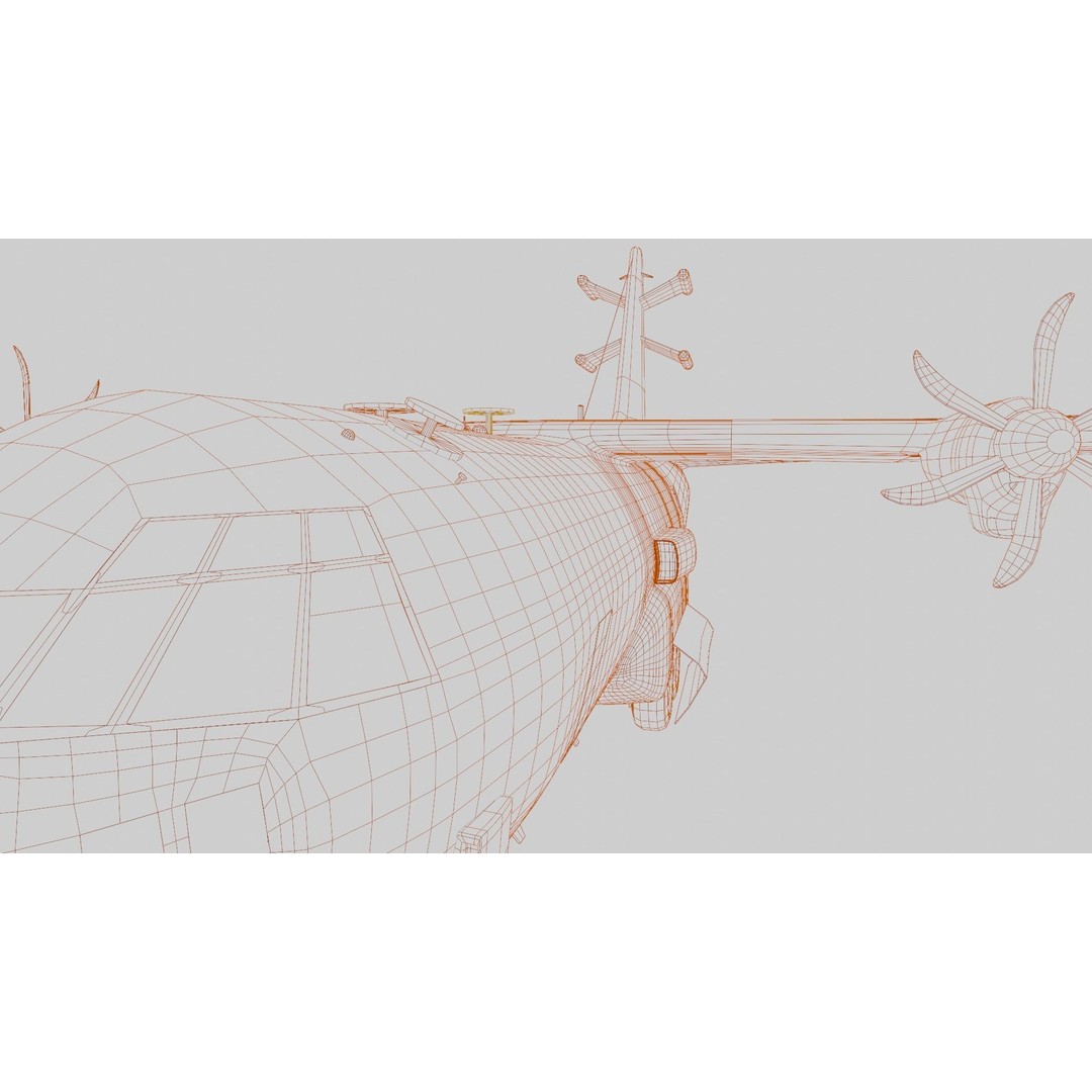 Lockheed Martin EC-130J 3D Model – Low Poly Military Aircraft, FBX - View 112