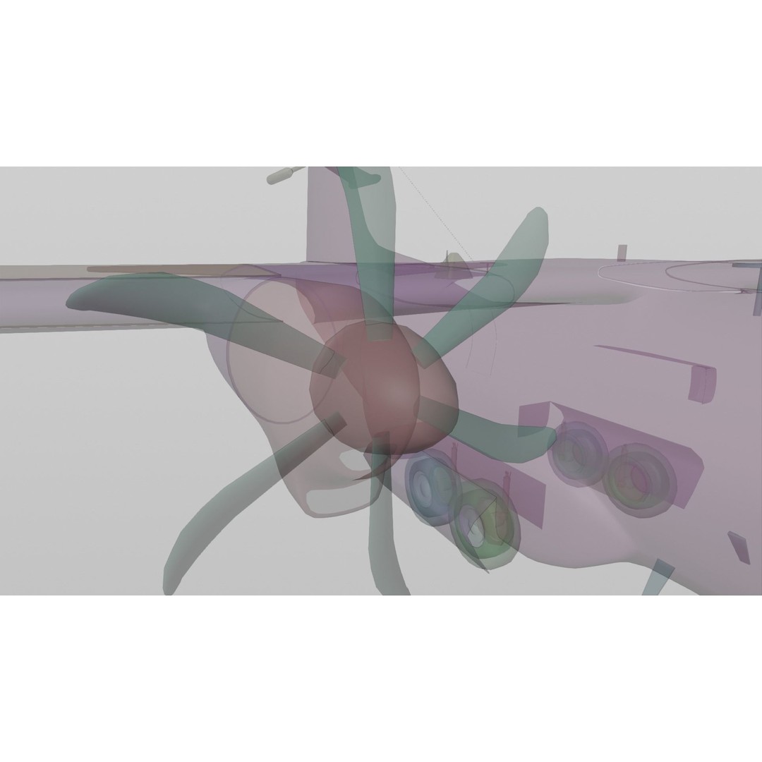 Lockheed Martin EC-130J 3D Model – Low Poly Military Aircraft, FBX - View 17