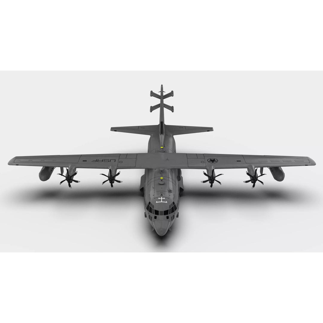 Lockheed Martin EC-130J 3D Model – Low Poly Military Aircraft, FBX - View 2