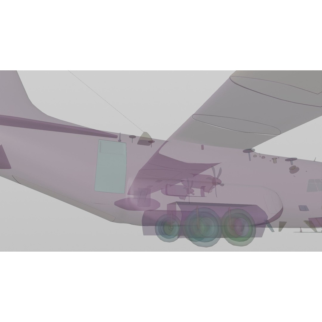 Lockheed Martin EC-130J 3D Model – Low Poly Military Aircraft, FBX - View 22